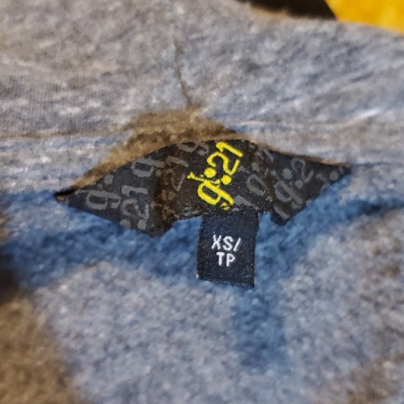 G21 Grey Zip Up Hoodie - Picture 2 of 2